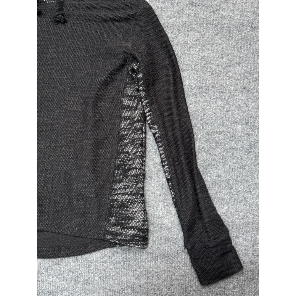 Hollister Womens Small Black White Marled Funnel Neck Pullover Knit Sweater - Picture 7 of 13